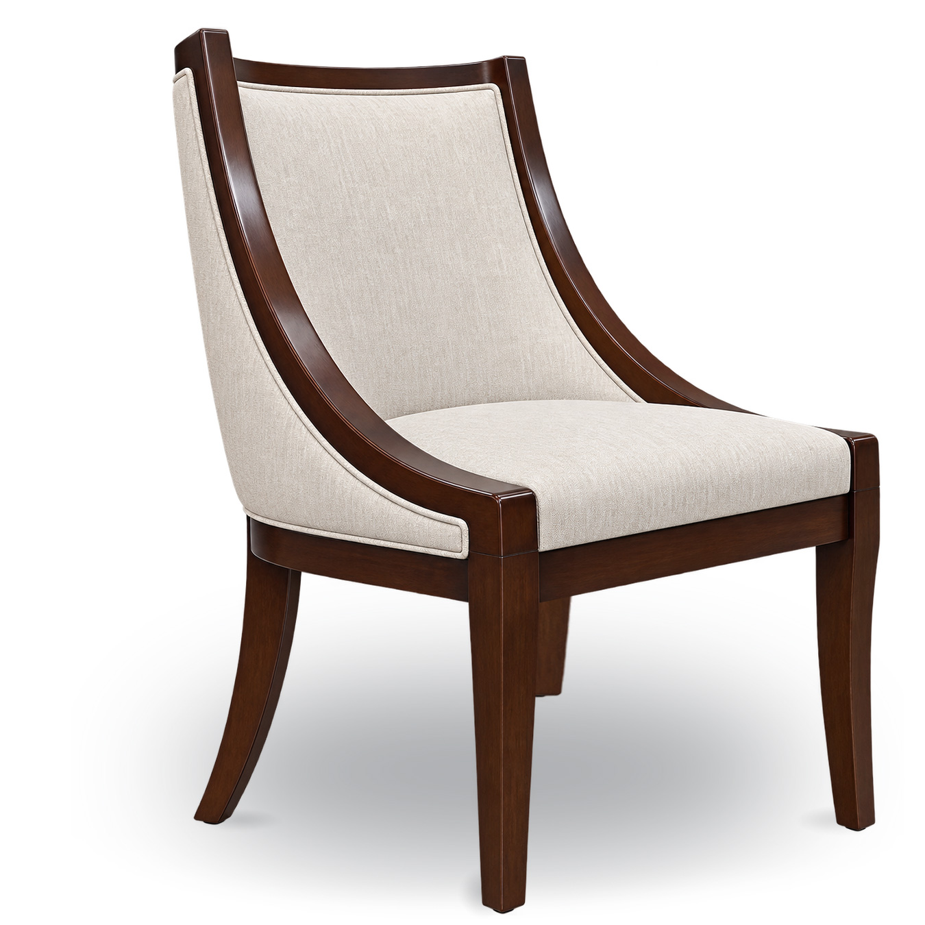 Silla Ixtapa tapizada para comedor con estructura de madera - Aragon Muebles