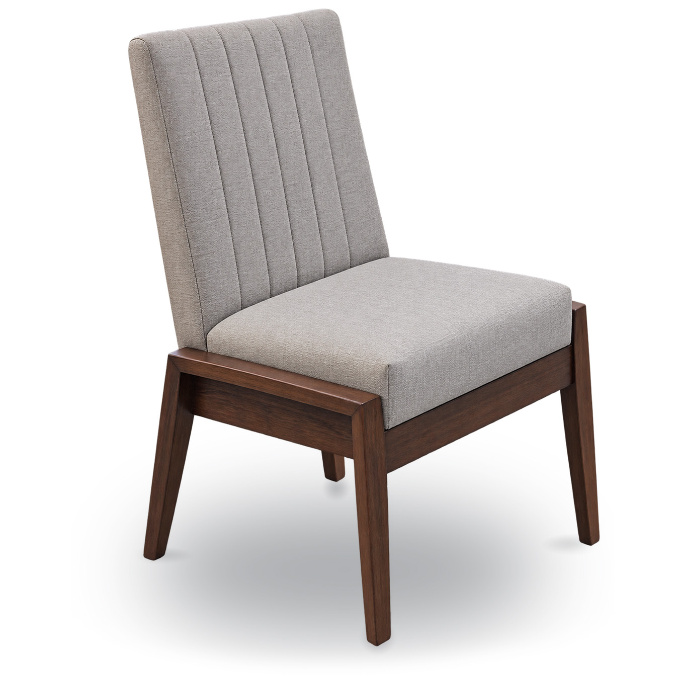 Silla Mobel Gajos tapizada con respaldo en gajos y estructura de madera - Aragon Muebles