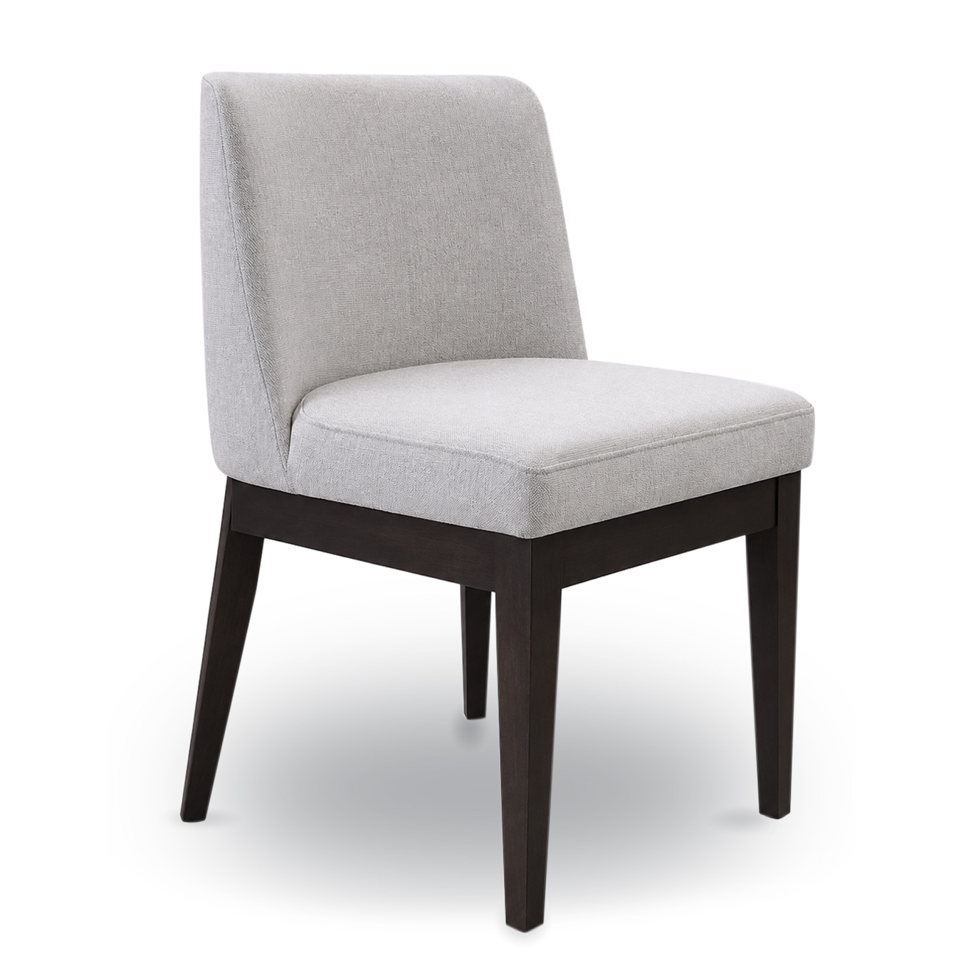 Silla Catania para comedor con respaldo acolchado y patas de madera maciza.